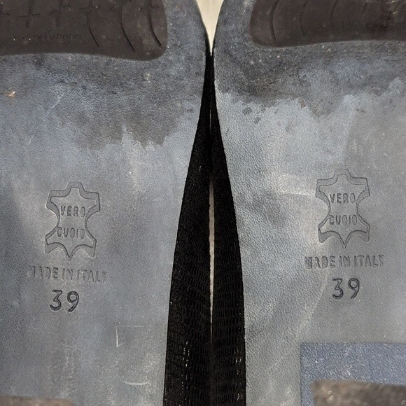 Thierry Rabotin Black Shimmery Suede Italian Heels Sz 39 - Picture 6 of 9